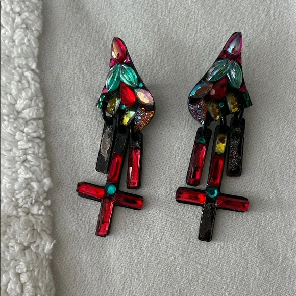 Bill Schiffer resin Earrings - Picture 1 of 5